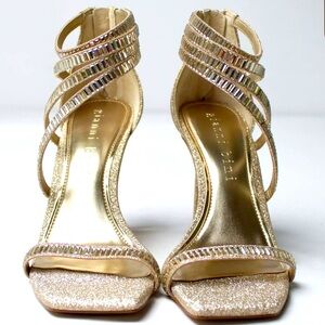 Gianni Bini Women's Shawn Embellished Dress Heels Sand Gold Size US 10M